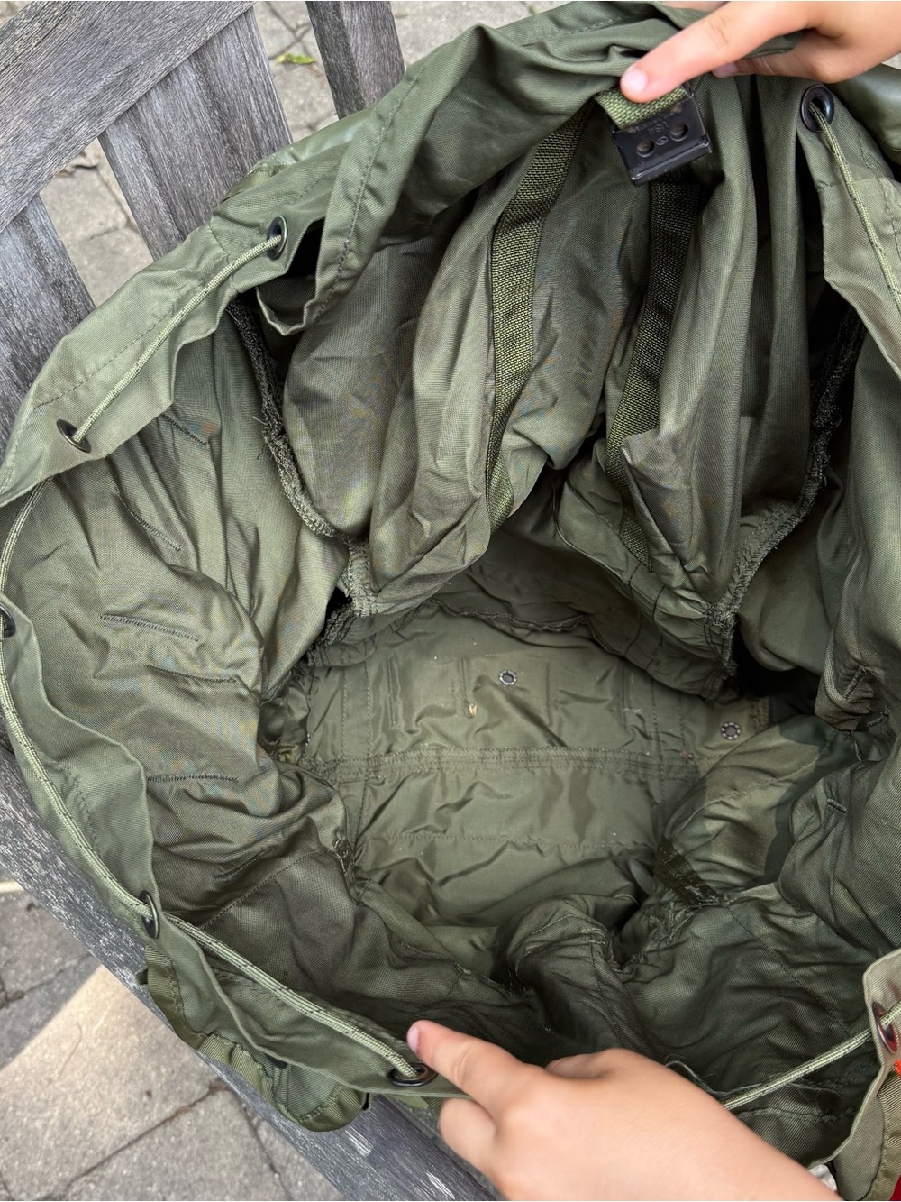 Vintage USGI Large ALICE Pack OD Green Cargo Field Rucksack Backpack (w/o Frame) - Picture 12 of 15